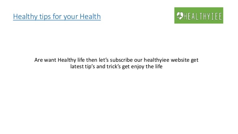 health tips and trick