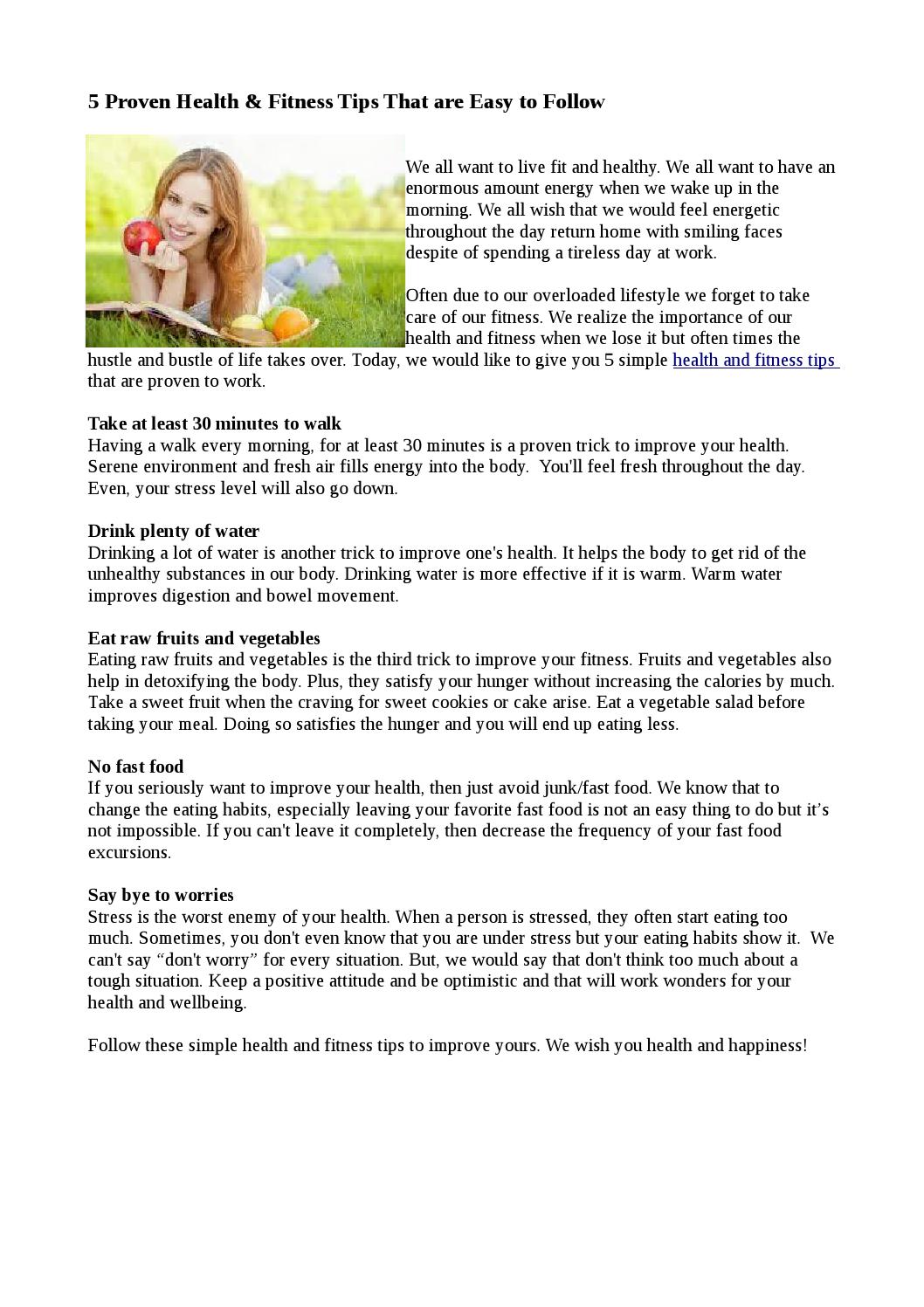 health tips and trick